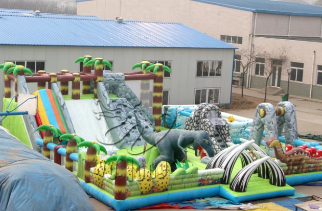 Dinosaur Paradise inflatable slide