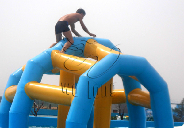 Inflatable obstacle course on land