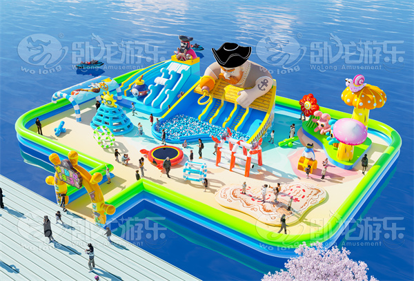 Mammoth floating water park