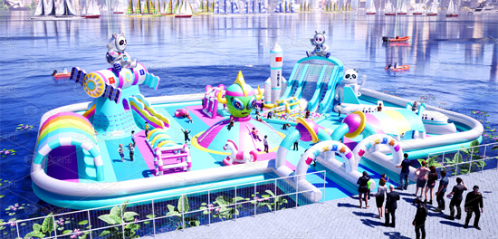 Space floating water park