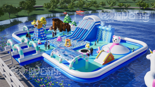 Mammoth floating water park